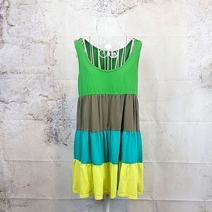 Oneill Tiered Sleeveless colorblock Dress Women's Size L